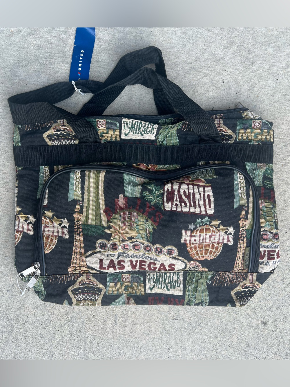Las Vegas Casino Print Black Tote Bag